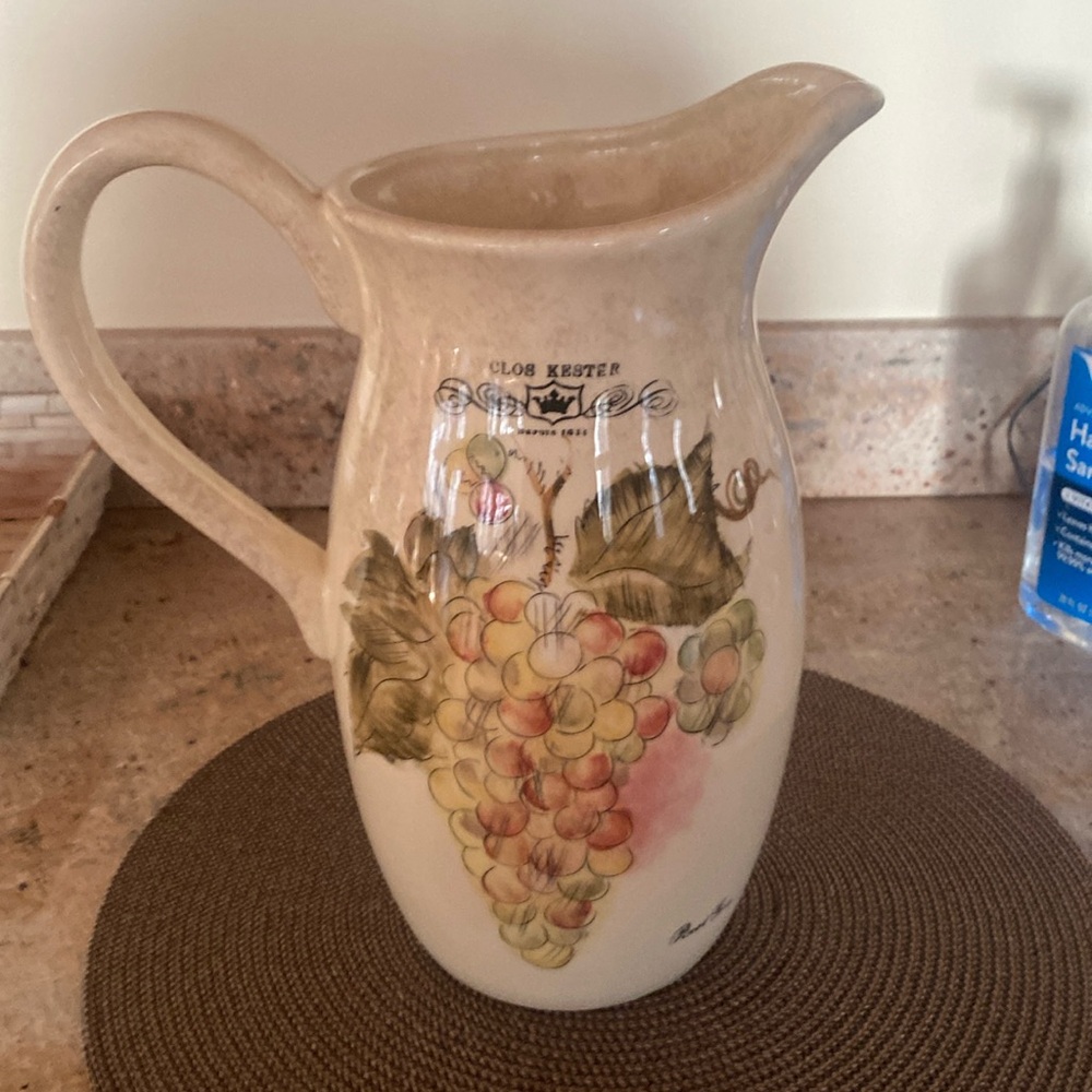 Wine pitcher ceramic chateau montagne